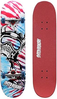 Speed Demon SPD 31" 39 Series Flag-Splatter Skateboard, 163401, Blue, 31" x 8" (Color: Blue, Tamaño: 31" x 8")