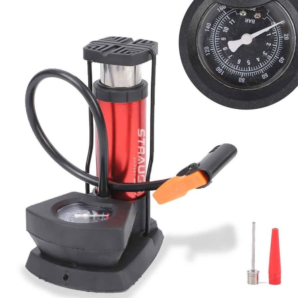 🦵💨 ¡Bomba Manual de Pie para Inflar Llantas de Carro y Moto!