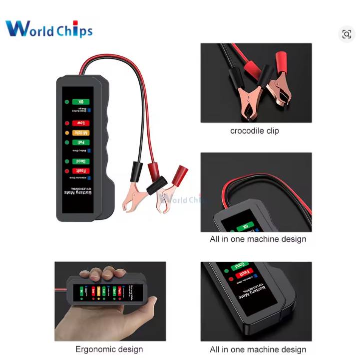 🔋⚡ ¡Revisa la carga de tu batería en segundos con nuestro probador universal! 🔧🚗