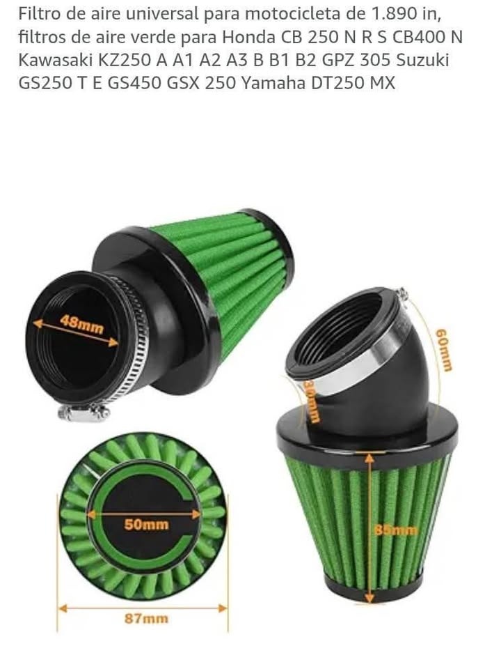 🏍️🛠️ Filtro para Motocicleta 🔧💨