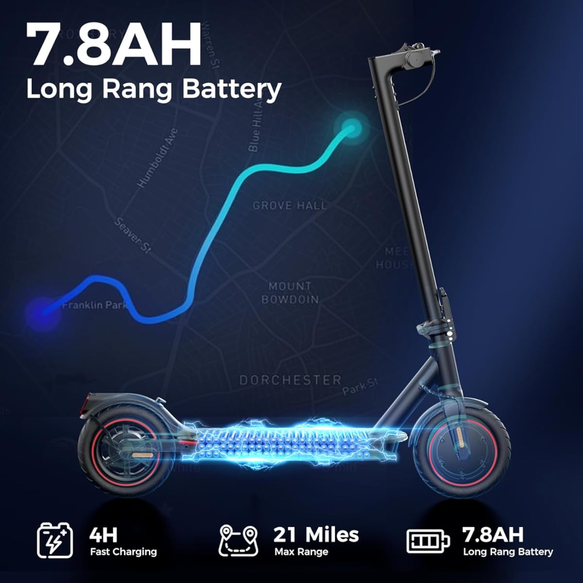 Scooter eléctricos - Patinete eléctrico para adultos de 500 W/1000 W, velocidad máxima de 29/40 km/h, neumáticos de 21,5 cm, autonomía de 3,5/45 km, patinete eléctrico portátil para adultos y adolescentes (color: negro)