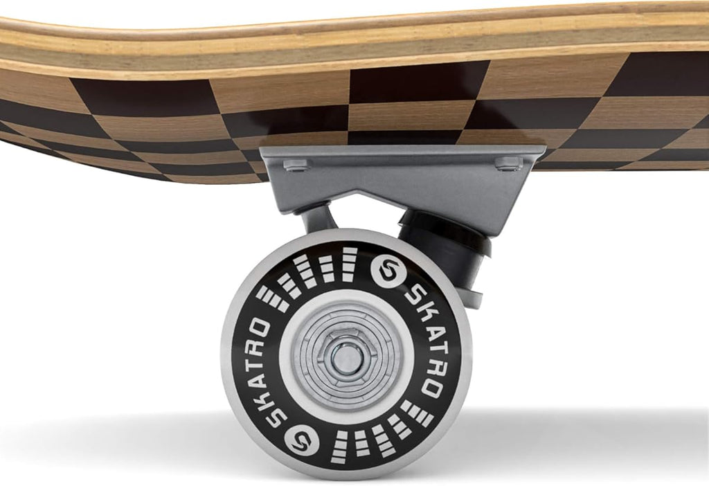 SKATRO - Patineta profesional completa de 31". Edades: Adultos, niños, niñas, principiantes y niños (Color: A cuadros).
