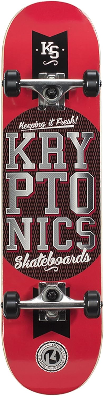 Kryptonics Pop Series 31" Skateboard, Fresh (Color: Red)