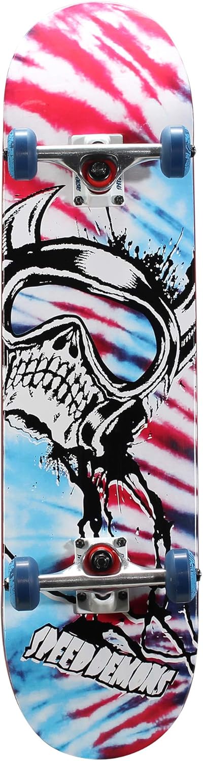 Speed Demon SPD 31" 39 Series Flag-Splatter Skateboard, 163401, Blue, 31" x 8" (Color: Blue, Tamaño: 31" x 8")