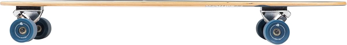 Patineta Cruiser Retrospec Zed Pintail Longboard | Cruiser de madera de bambú y arce canadiense con ejes Kingpin invertidos para desplazamientos diarios, cruceros, cortes y descensos (color: azul marino, tamaño: talla única)