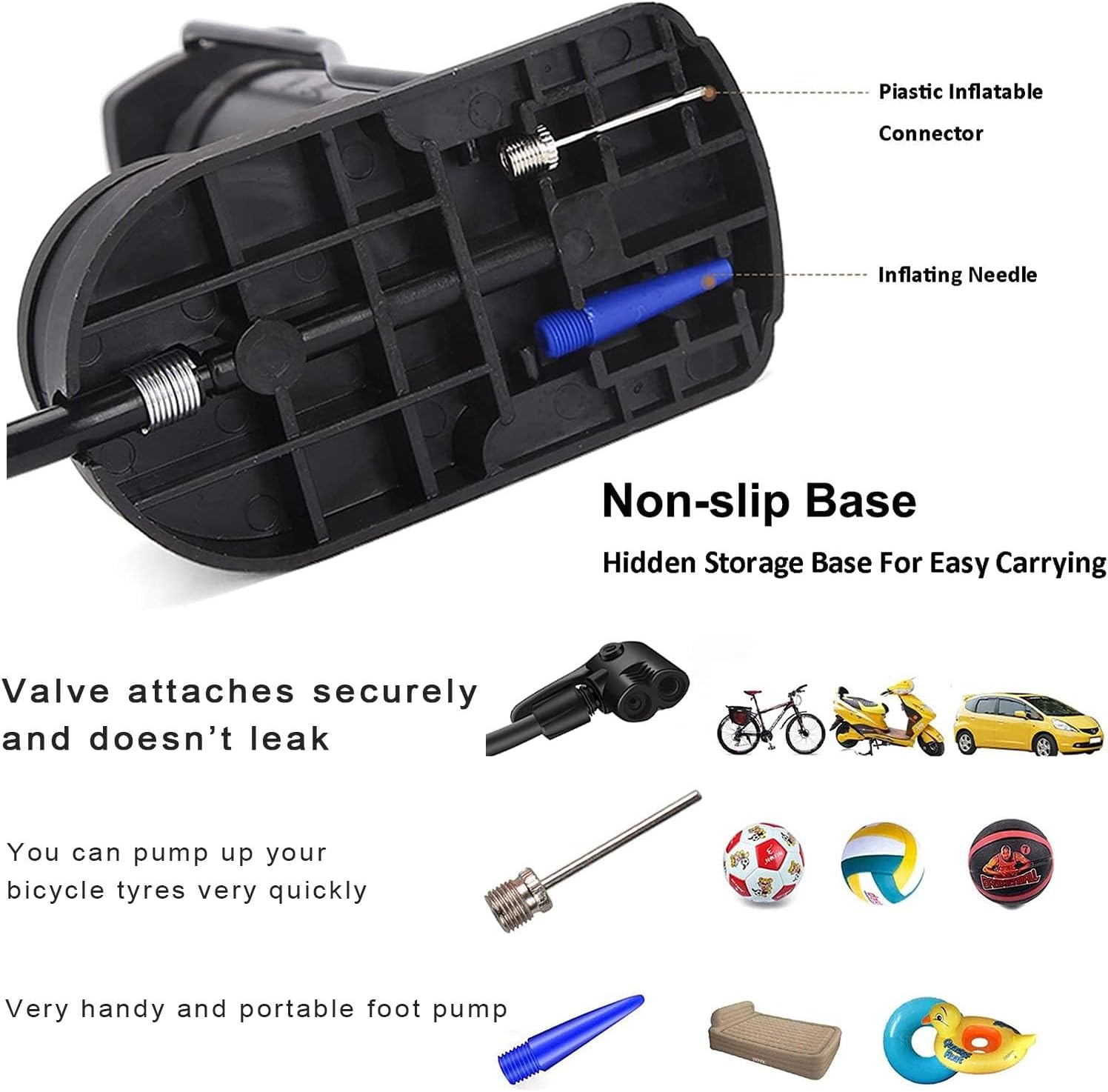 🚗🏍️ ¡Infla tus llantas fácil y rápido con nuestro inflador de pie! 🔥