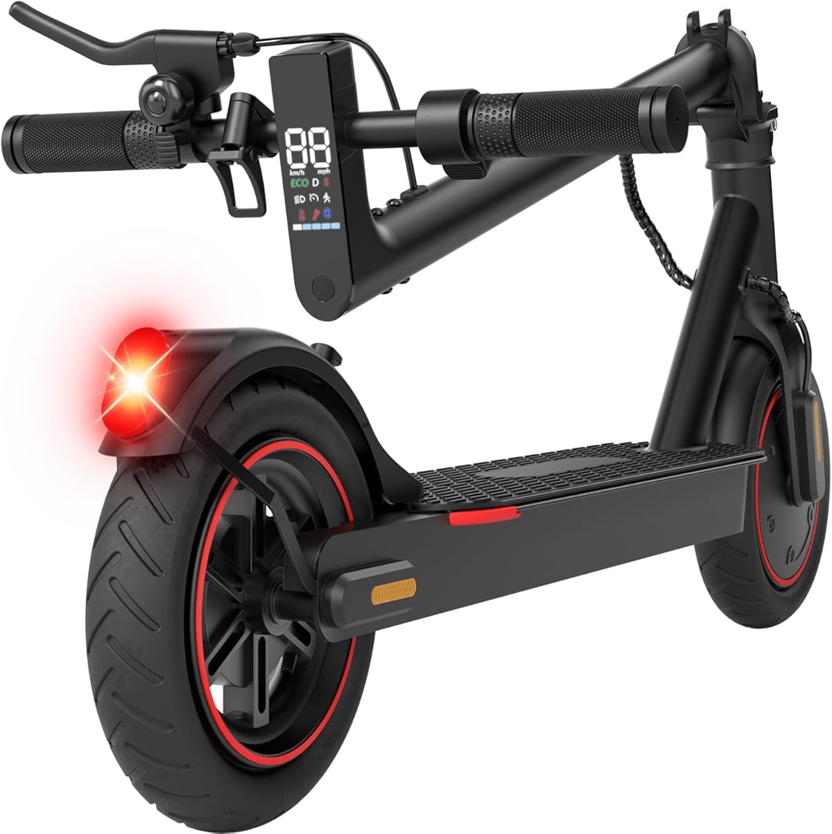 Scooter eléctricos - Patinete eléctrico para adultos de 500 W/1000 W, velocidad máxima de 29/40 km/h, neumáticos de 21,5 cm, autonomía de 3,5/45 km, patinete eléctrico portátil para adultos y adolescentes (color: negro)