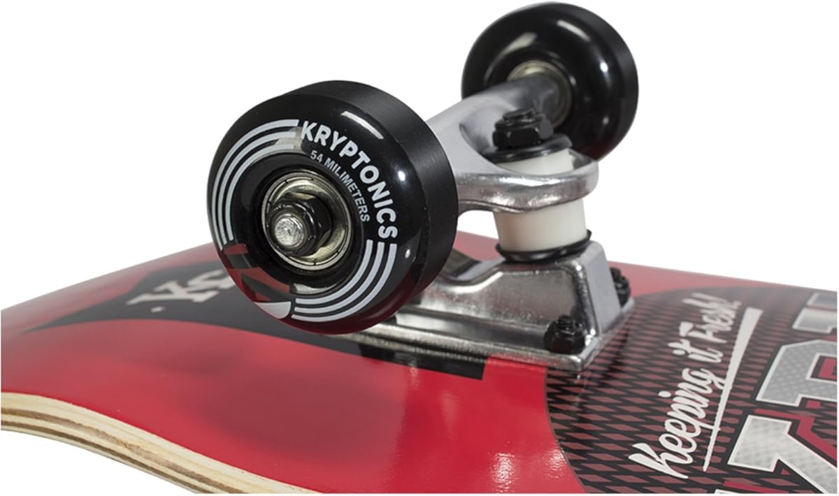Kryptonics Pop Series 31" Skateboard, Fresh (Color: Red)