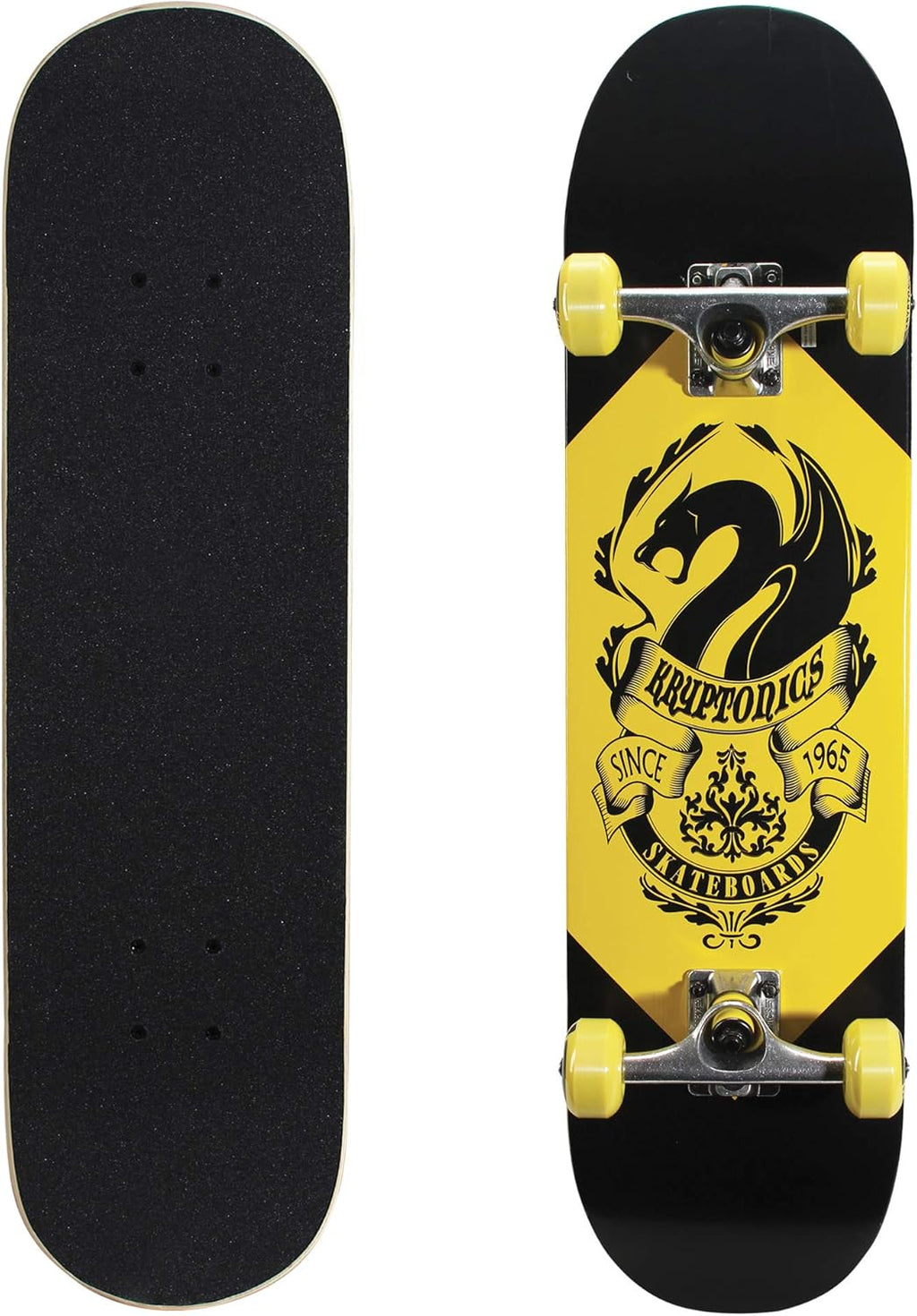 Patineta completa Kryptonics Star Series de 31 pulgadas - Medieval Times (Color: Negro, Tamaño: 31" x 8")