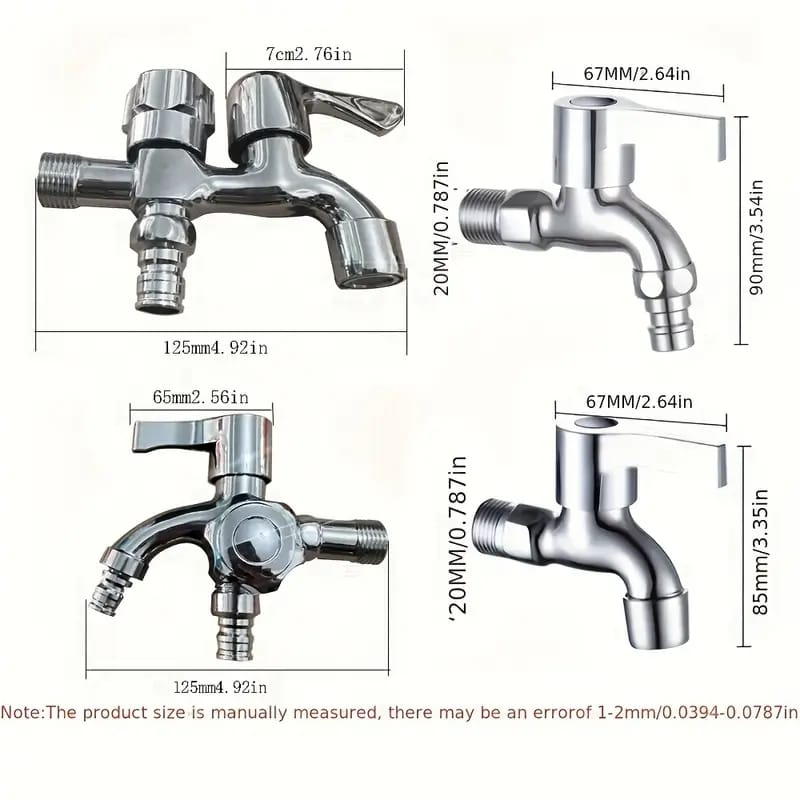 🚰💧 Grifo de Pared – 2 Entradas y 2 Manijas 💧🚰