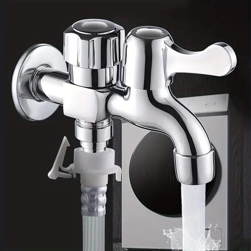 🚰💧 Grifo de Pared – 2 Entradas y 2 Manijas 💧🚰