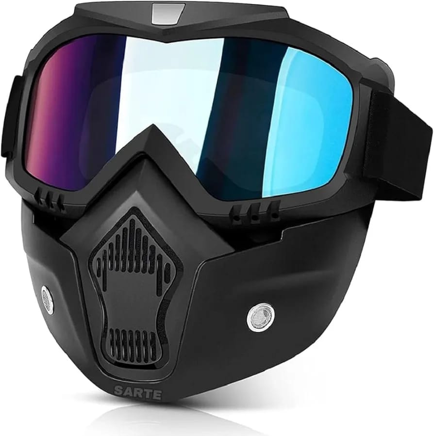 🏍️🛡️ Máscara para Motorista con Filtro y Visor 🛡️🏍️