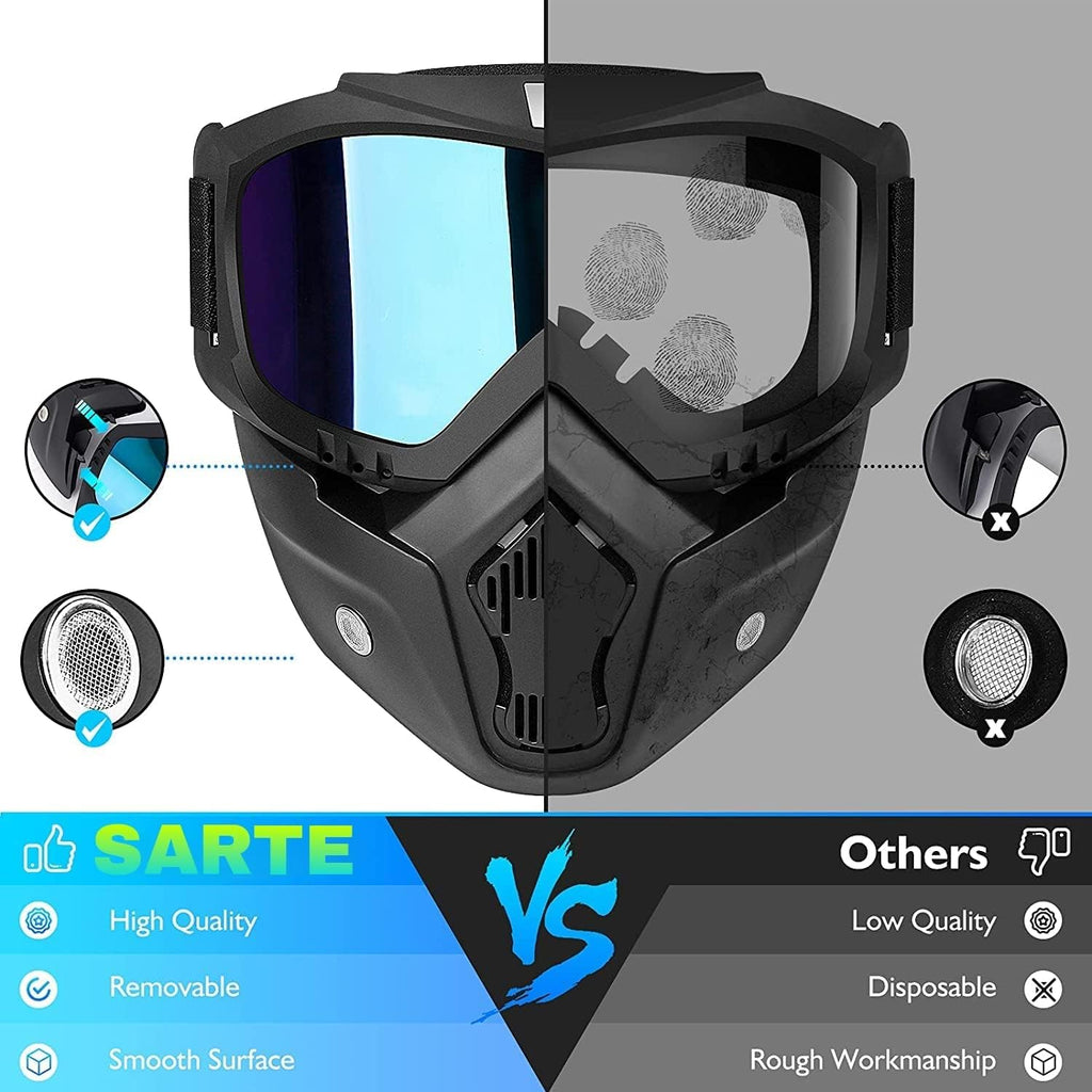 🏍️🛡️ Máscara para Motorista con Filtro y Visor 🛡️🏍️