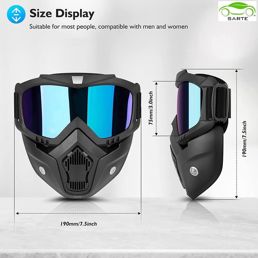 🏍️🛡️ Máscara para Motorista con Filtro y Visor 🛡️🏍️