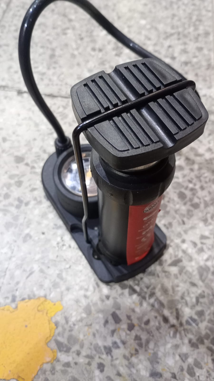 🚗🔥 Inflador Manual de Pie para Llantas de Carro, Moto, Pelotas y Más 🔥🏍️⚽